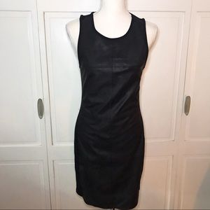 Faux Leather Midi Dress- Express